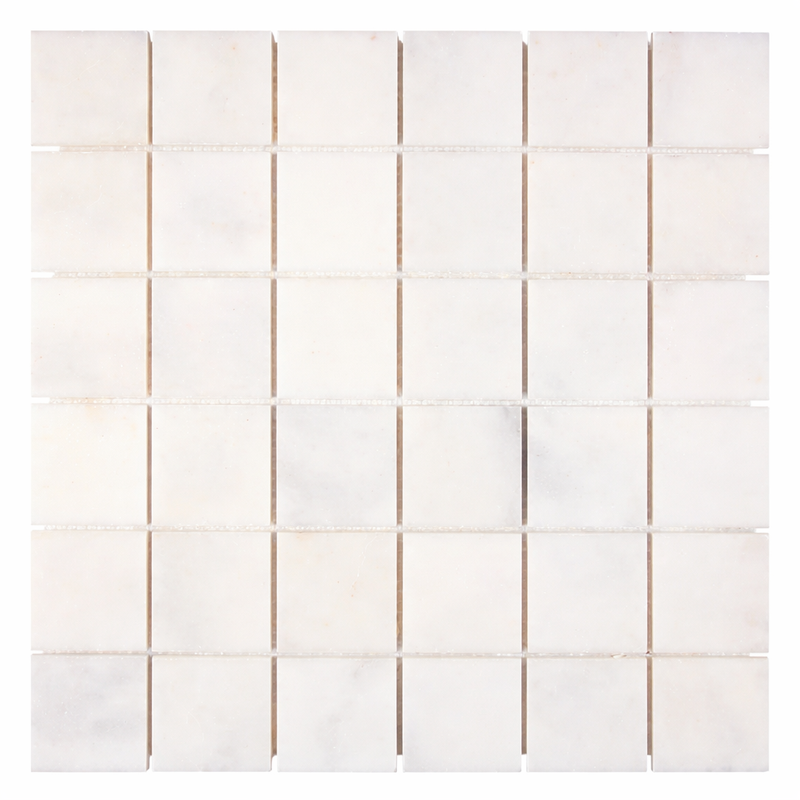 Afyon White Marble 2x2 Polished Mosaic