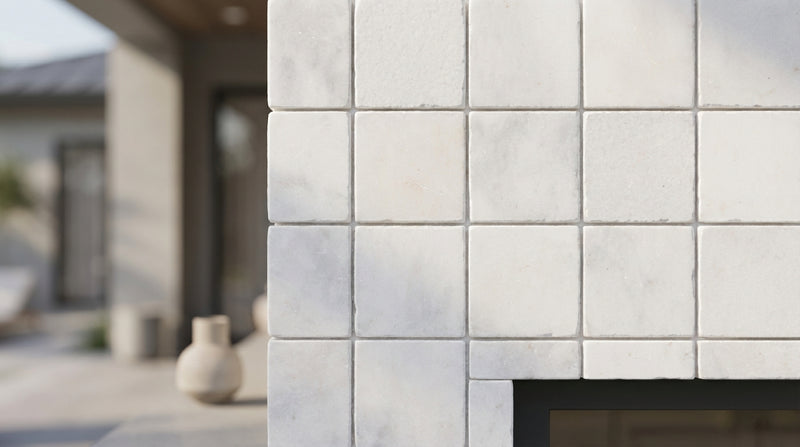 Afyon White Marble 2x2 Polished Mosaic