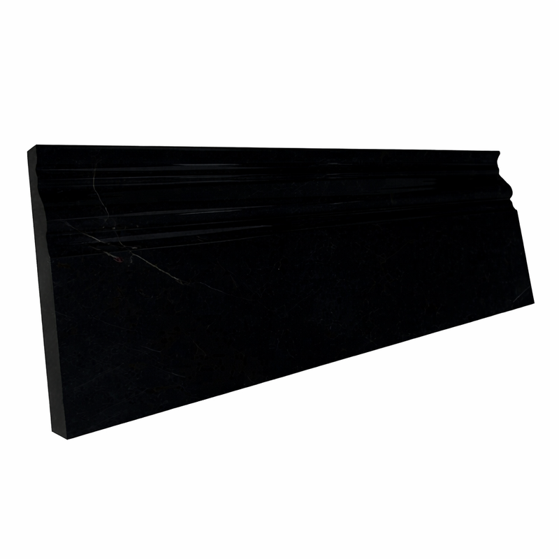 Absolute Black Granite 4-3/4x12 Polished Tile Baseboard Trim