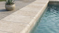 Chocolate Brown Walnut Travertine Tumbled 6 x 12 x 1.25 Bullnose Coping