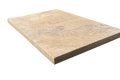 Autumn Leaves Scabos Travertine Tumbled 16x24x1.25 Bullnose Coping