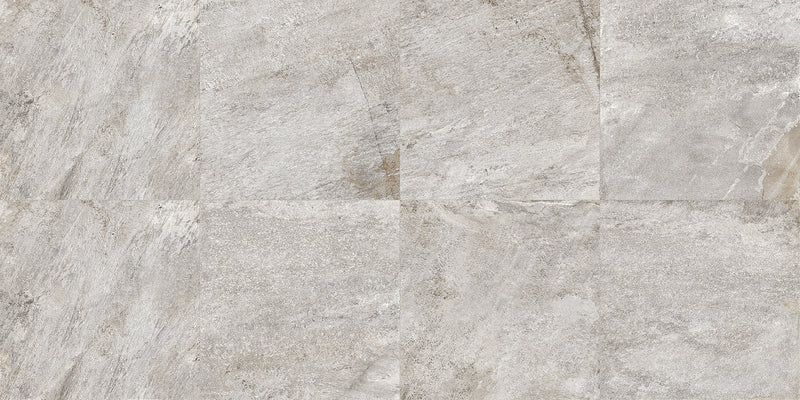 Quartzite White Porcelain Rough & Straight Edge 24 x 24 x 3/4 Paver