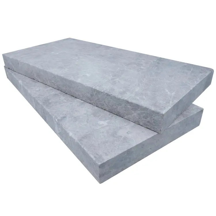 Tundra Marble Leather (Sandblasted & Brushed) 12 x 24 x 2 Double Modern Coping