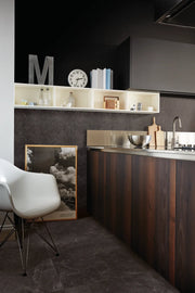 AbsoluteSlate Black 1x2 Chevron Rectified Porcelain Mosaic Tile