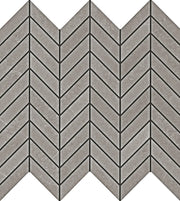 AbsoluteSlate Grey 1x2 Chevron Rectified Porcelain Mosaic Tile