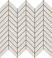 AbsoluteSlate White 1x2 Chevron Rectified Porcelain Mosaic Tile