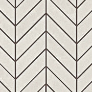 AbsoluteSlate White 1x2 Chevron Rectified Porcelain Mosaic Tile