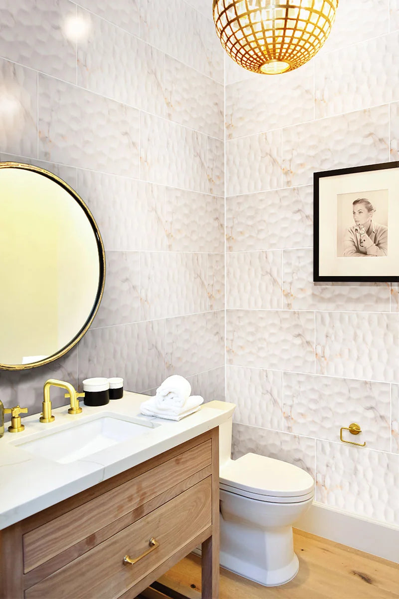 Adella Viso Calacatta 12x24 Matte Satin Ceramic Wall Tile