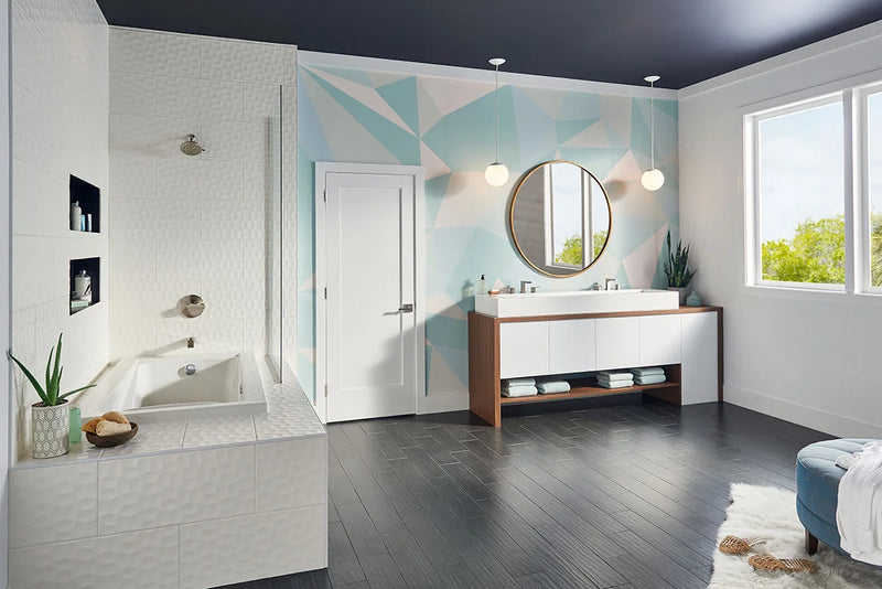 Adella Viso White 12x24 Matte Satin Ceramic Wall Tile