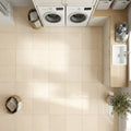 Adour Creme Limestone Tile 12x12 Polished 3/8 inch — Laundry Room floor
