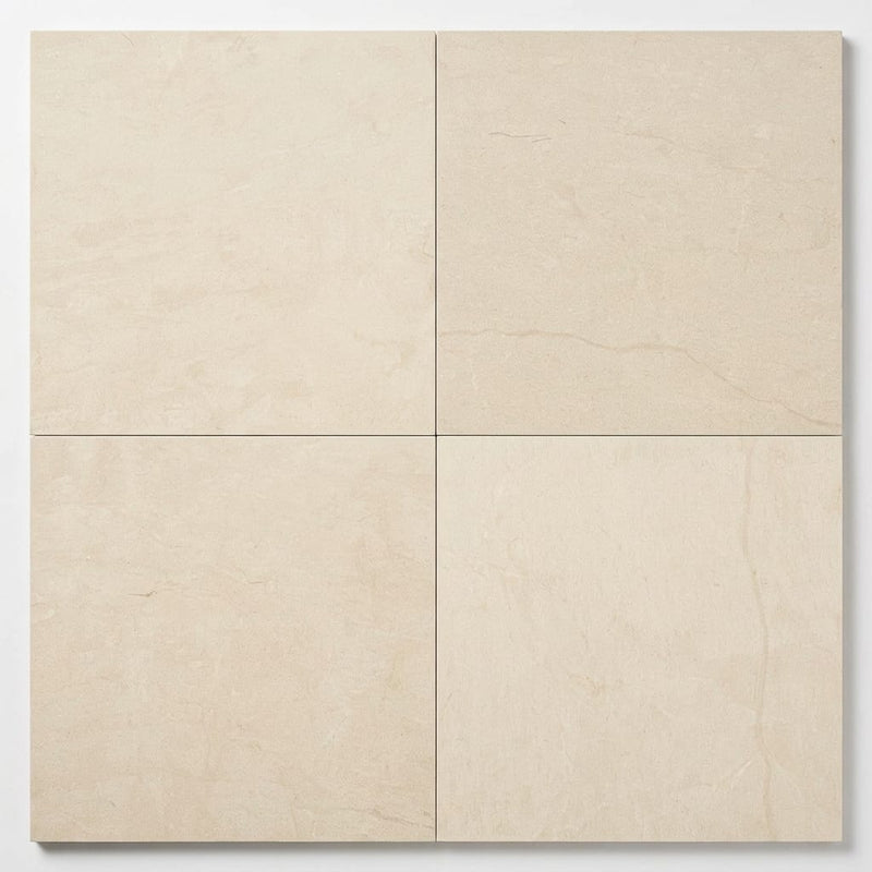 Adour Creme Limestone Tile 18x18 Honed 1/2 inch close-up