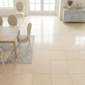 Adour Creme Limestone Tile 18x18 Honed 1/2 inch — Dining Room floor