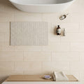 Adour Creme Limestone Tile 6x18 Honed 1/2 inch 8x24 — Bathroom floor
