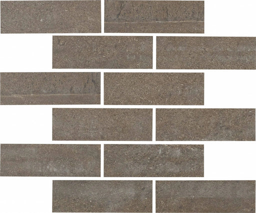 Adrock Espresso 2x6 Mosaic Interlocking Porcelain Sheet
