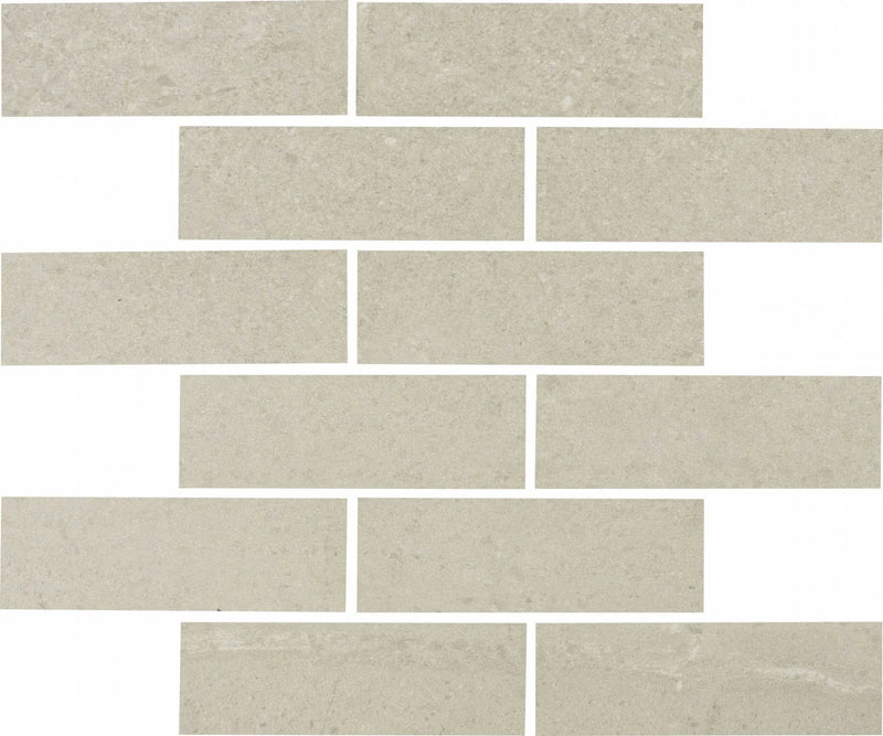 Adrock Latte 2x6 Interlocking (12x14 Sheet) Porcelain Mosaic Tile