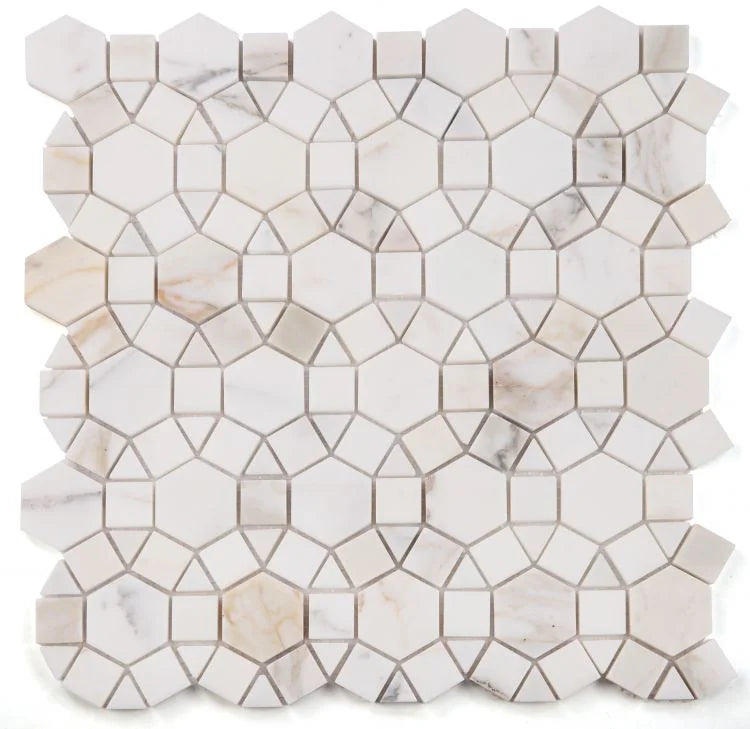 Aether Calacatta 1x2 Polished Marble Mosaic