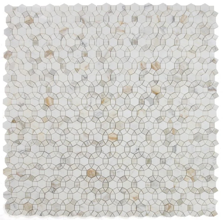 Aether Calacatta 1x2 Polished Marble Mosaic