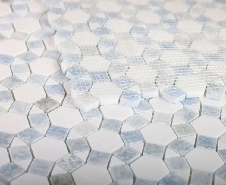 Aether Crystal Ocean 1x2 Marble and Quartzite Mosaic