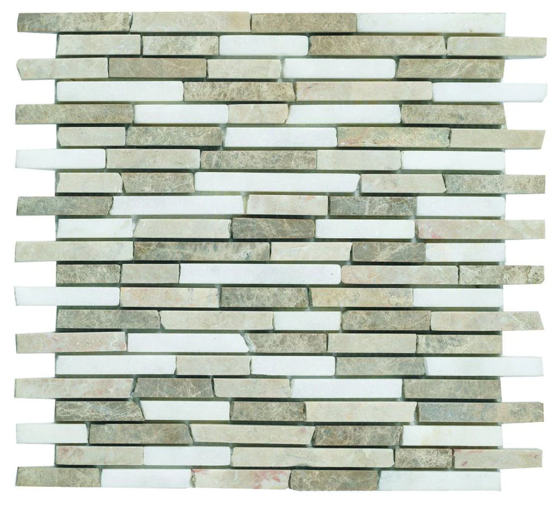 Afyon 11.42x12.8 Hexagon Marble Mosaic