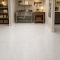 Afyon Sugar 12x12 Veined Marble Tile — Basement floor