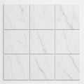 Afyon Sugar 12x12 Veined Marble Tile close-up