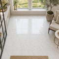 Afyon Sugar 12x12 Veined Marble Tile — Sunroom floor
