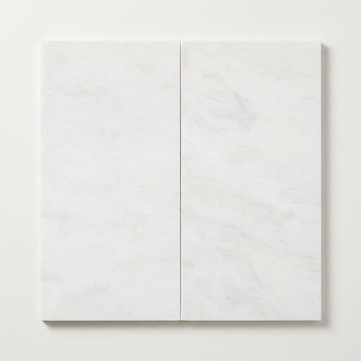 Afyon White Marble 12x24 Polished Tile close-up