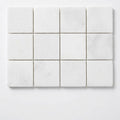 Afyon White Marble 2x2 Polished Mosaic close-up