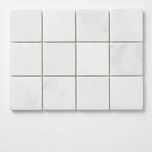 Afyon White Marble 2x2 Polished Mosaic close-up