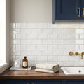 Afyon White Marble 3x6 Polished Tile — Laundry Room backsplash
