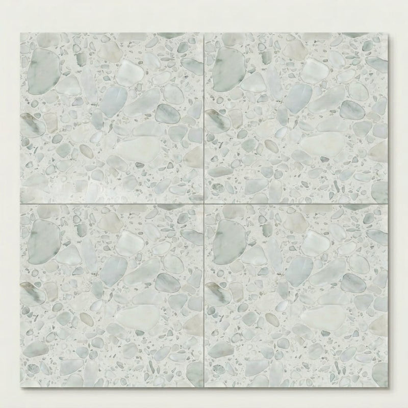 Agglomerate Tile Palladio Doge Marble 24x24 close-up