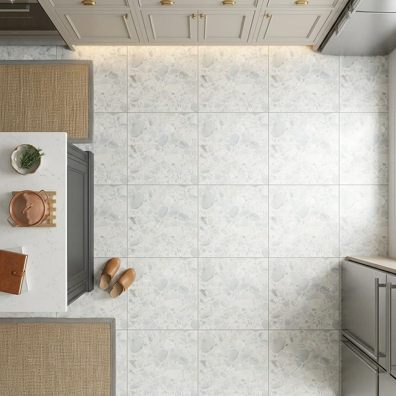 Agglomerate Tile Palladio Doge Marble 24x24 — Kitchen floor