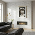 Agglomerate Tile Palladio Doge Marble 24x24 — Living Room feature wall