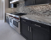 Akaya Nero Interlocking Pattern Misc. Glass Mosaic Tile