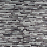 Akaya Nero Interlocking Pattern Misc. Glass Mosaic Tile