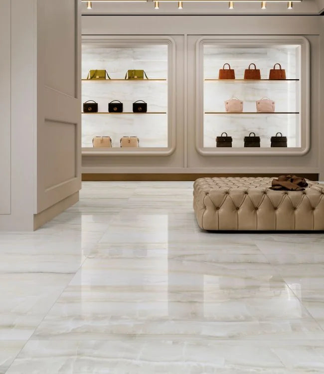 Akoya Ivory 24x48 Polished Porcelain Tile