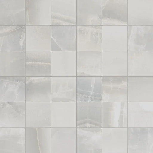 Akoya Silver Matte Porcelain Mosaic