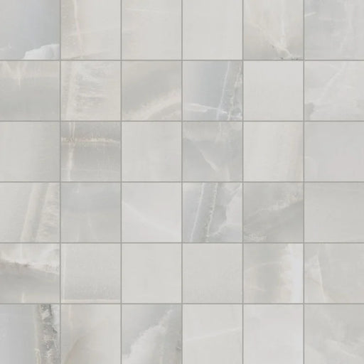 Akoya Silver Matte Porcelain Mosaic