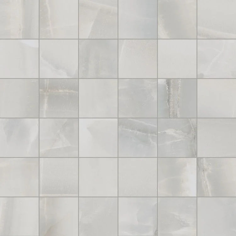 Akoya Silver Matte Porcelain Mosaic