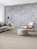 Alaska Gray 6x24 Panel 3D Honed Marble Ledger Stone