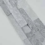 Alaska Gray Mini 4.5x9 Splitface Marble Corner Ledger Stone