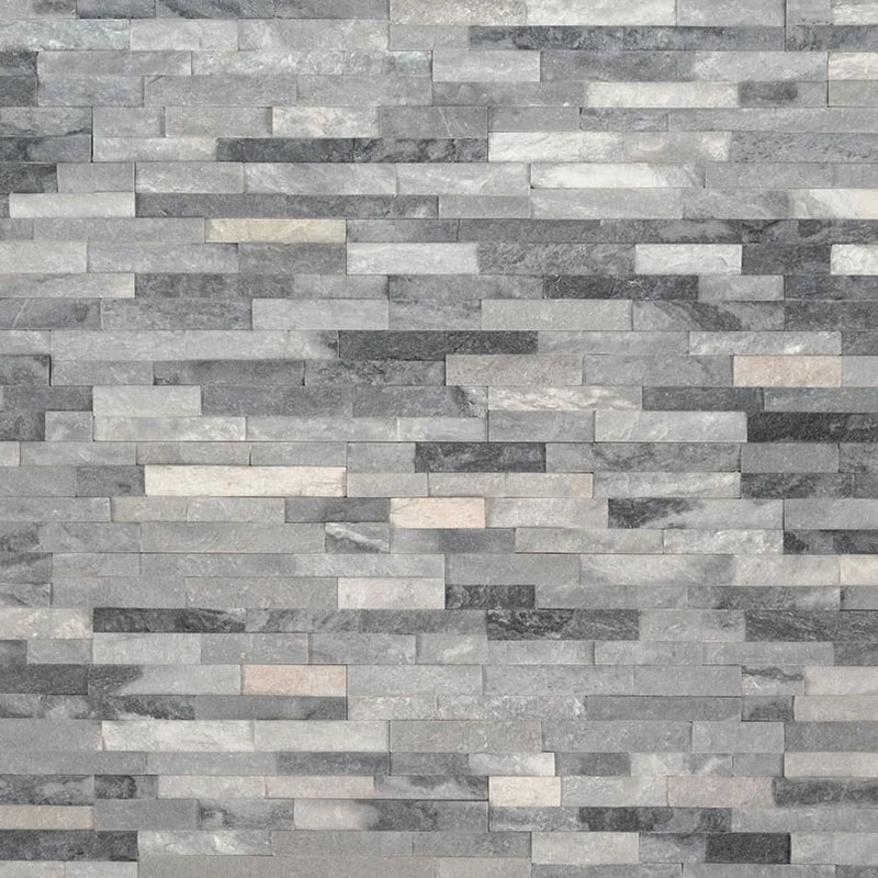 Alaska Gray Mini 4.5x16 Splitface Marble Ledger Stone