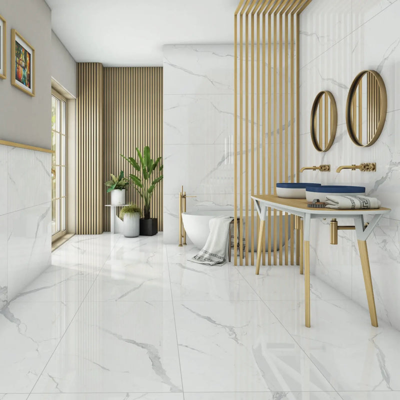 Alaska White 24x48 Polished Porcelain Tile