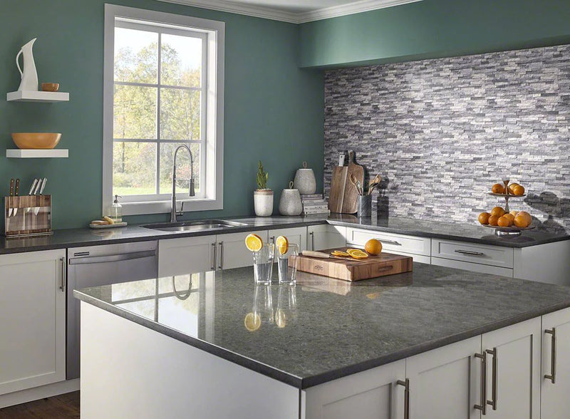 Alaskan Gray Splitface Pattern Marble Mosaic Tile