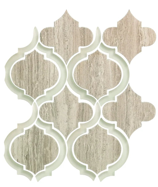 Alice Grey 1x2 Glass, Stone Mosaic