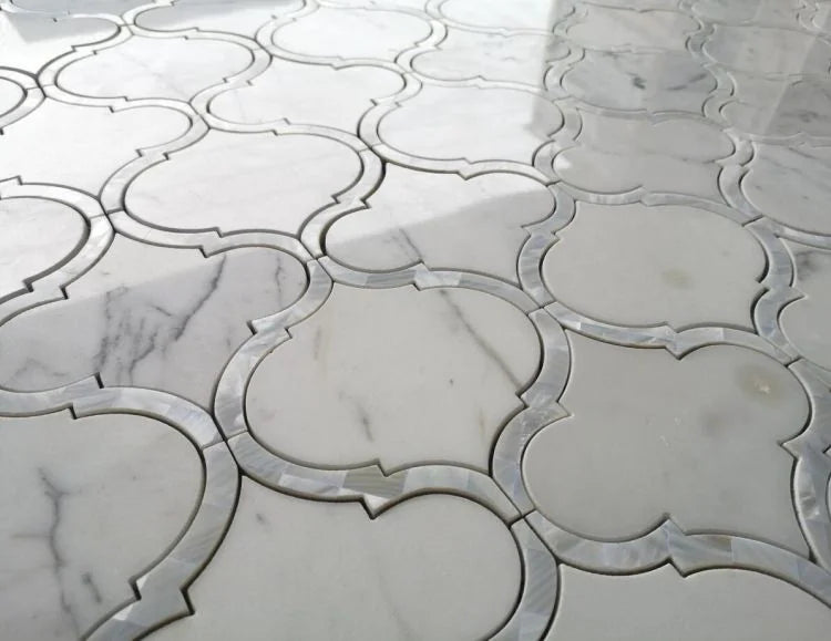 Alice Pearl Calacatta White 1x2 Marble Mosaic