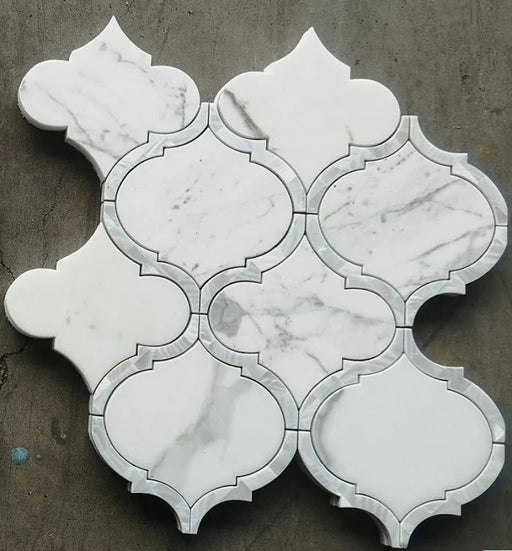 Alice Pearl Calacatta White 1x2 Marble Mosaic