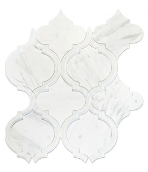 Alice White Marble and Glass Mosaic