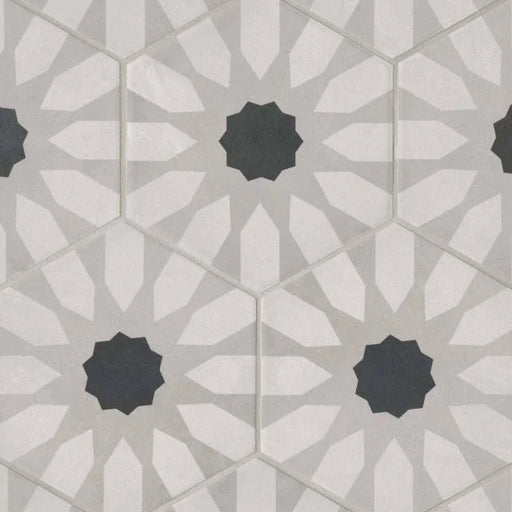 Allora Fiore 8.5x10 Hex Deco M Ceramic Tile