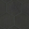 Allora Solid Black 10x8.5 Hex Matte Ceramic Tile